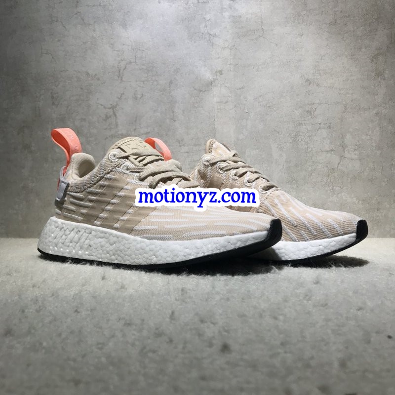 Real Boost Adidas NMD R2 PK Linen White